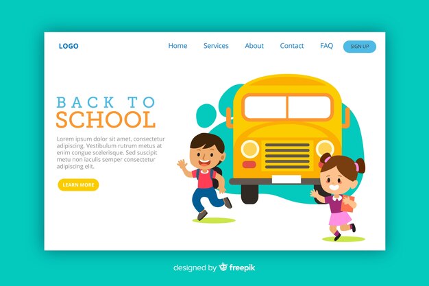 Back to school landing page