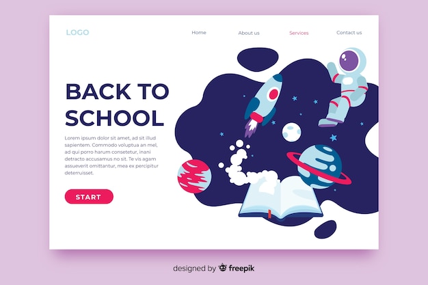 Back to school landing page