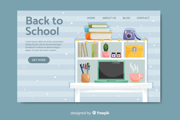 Back to school landing page