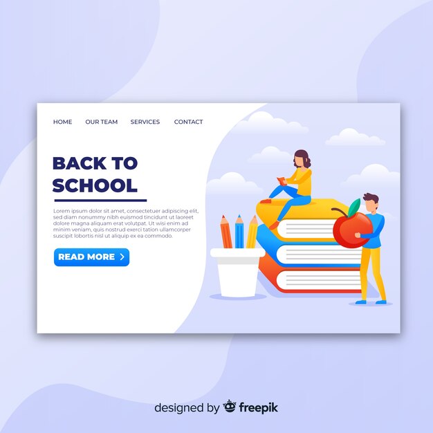 Back to school landing page