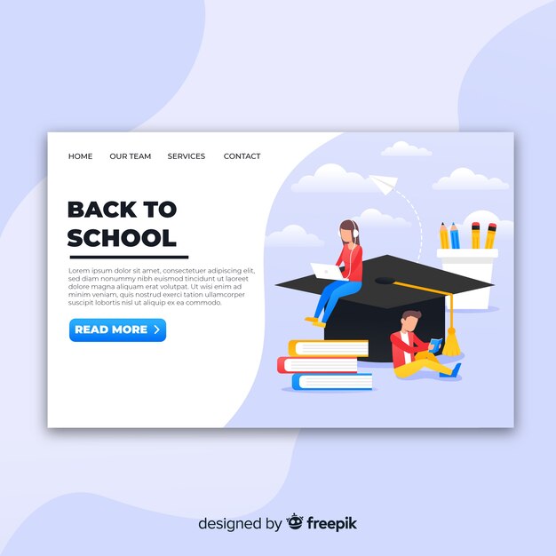 Back to school landing page