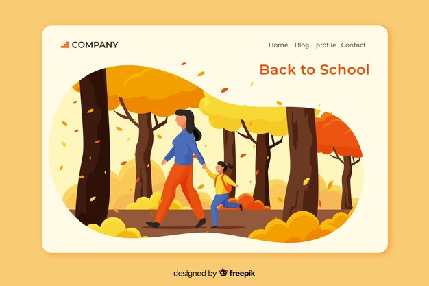 Back to school landing page