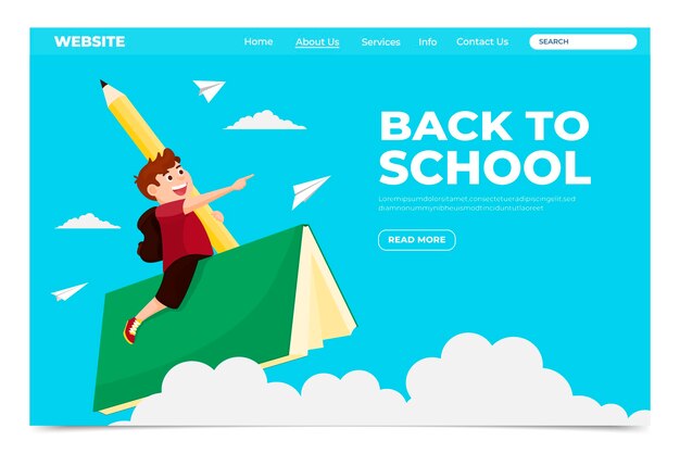 Back to school landing page