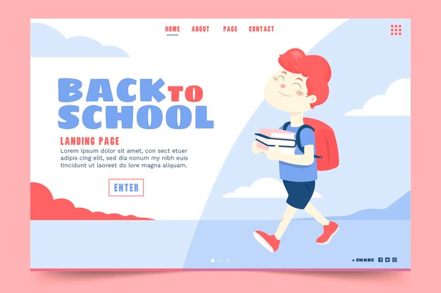 Back to school landing page