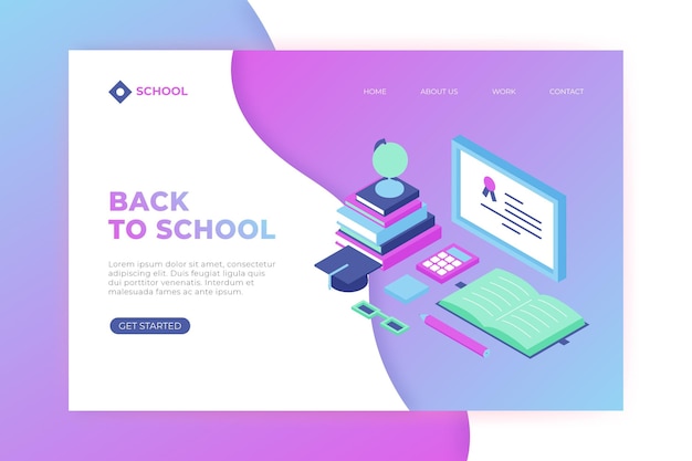 Back to school landing page
