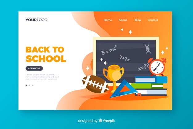 Back to school landing page