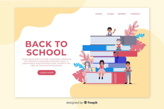 Back to school landing page