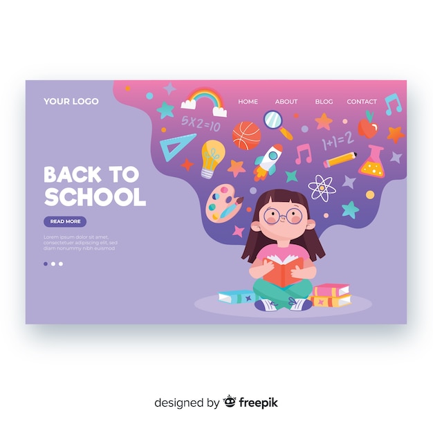 Back to school landing page