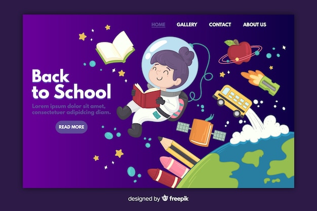 Back to school landing page