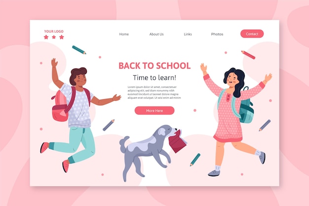 Back to school landing page