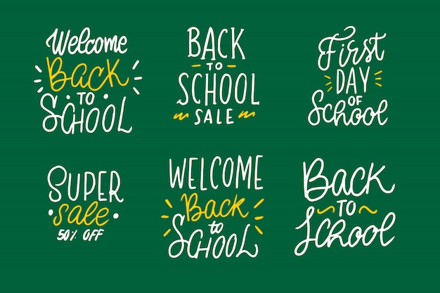 Back to School lettering collection