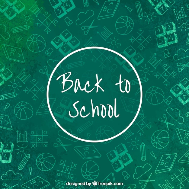 Free vector back to school lettering design