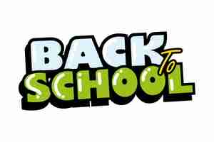 Vettore gratuito back to school lettering icon isolato