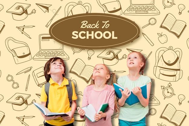 Back to school pattern background