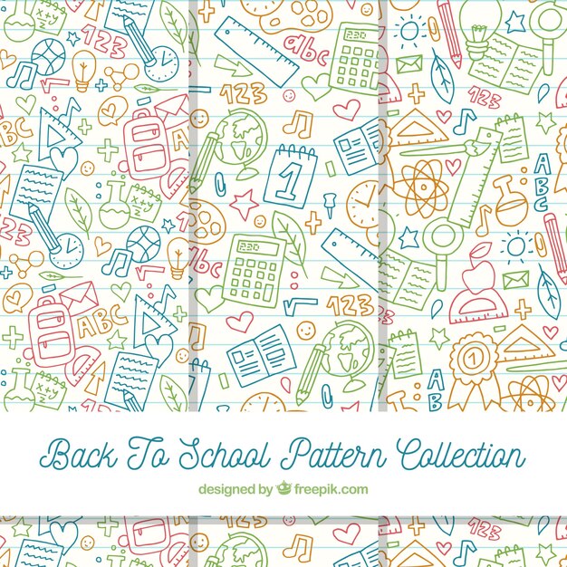 Back to school pattern collection