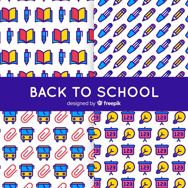 Back to school pattern collection