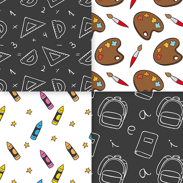 Back to school pattern collection