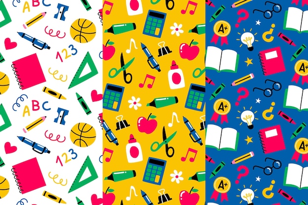 Back to school pattern collection