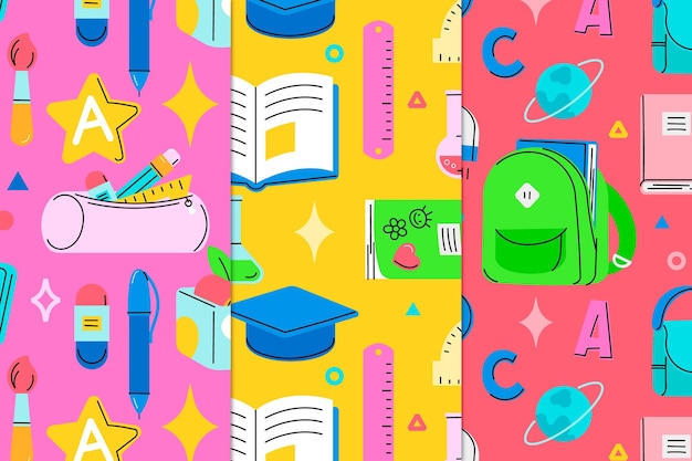 Back to school pattern collection