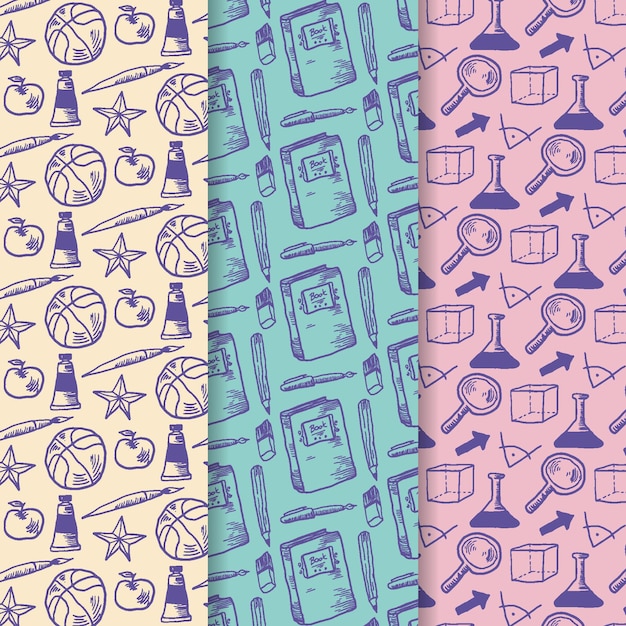 Free vector back to school pattern