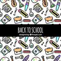 Free vector back to school patterns collection with elements