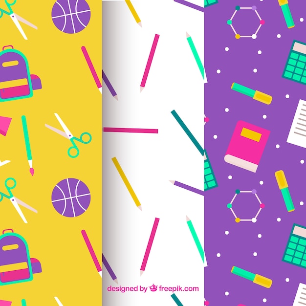 Back to school patterns collection