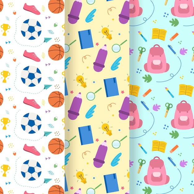 Back to school patterns collection