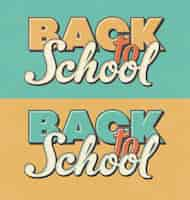 Free vector back to school retro designs