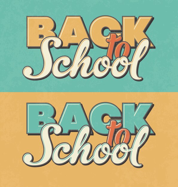 Back to school retro designs