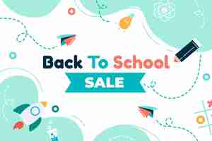 Free vector back to school sale background