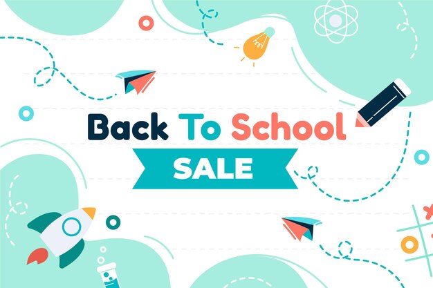 Free Vector back to school sale background
