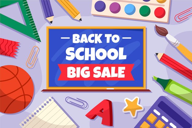 Back to school sale background