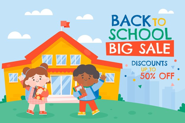 Back to school sales background