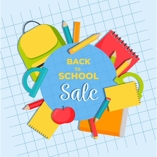 Back to school sales banner