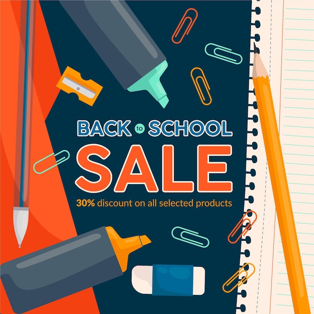 Free vector back to school sales