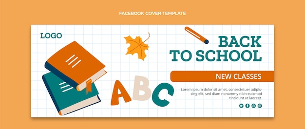 Back to school social media cover template – Free vector download