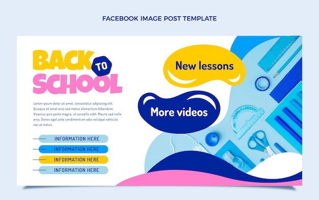 Free vector back to school social media post template