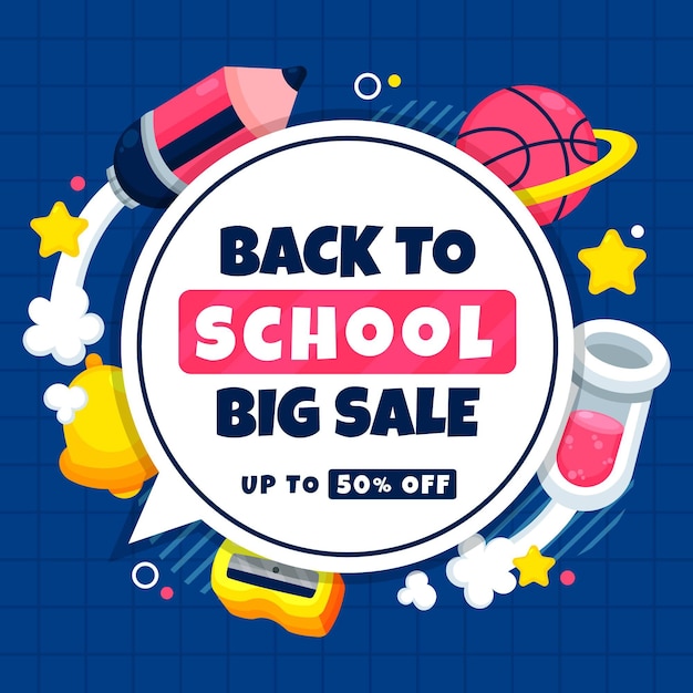 Free vector back to school square sales banner