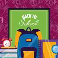 Free vector back to school supplies flat illustration