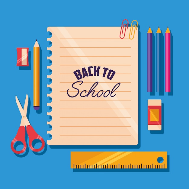 Free vector back to school supplies flat illustration