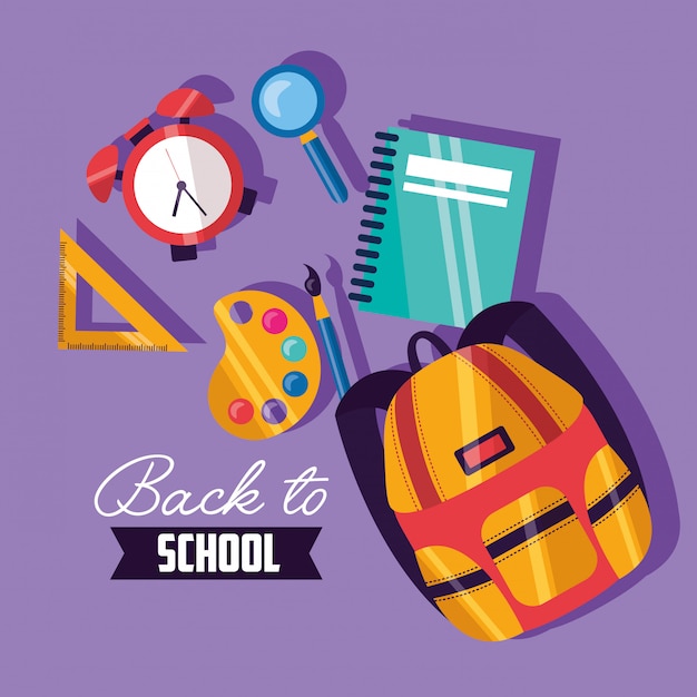 Free vector back to school supplies in flat style