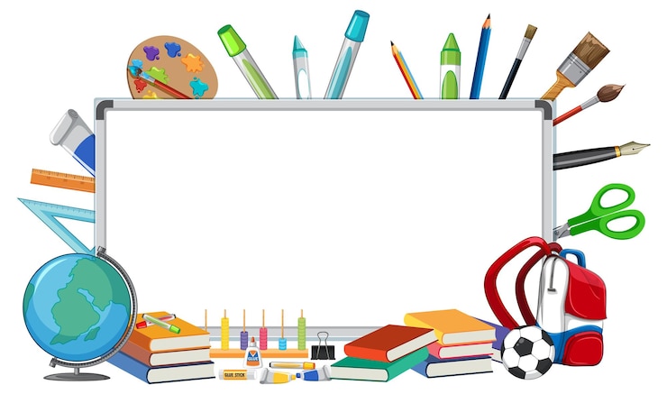 Free Vector back to school supplies frame