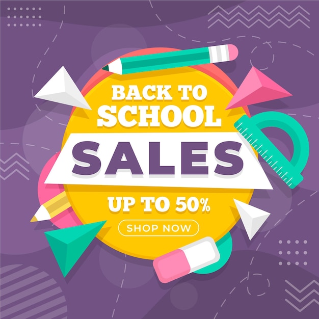 Free vector back to school supplies sales