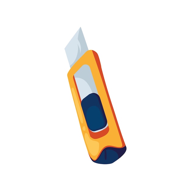 Free vector back to school supply cutter icon isolated