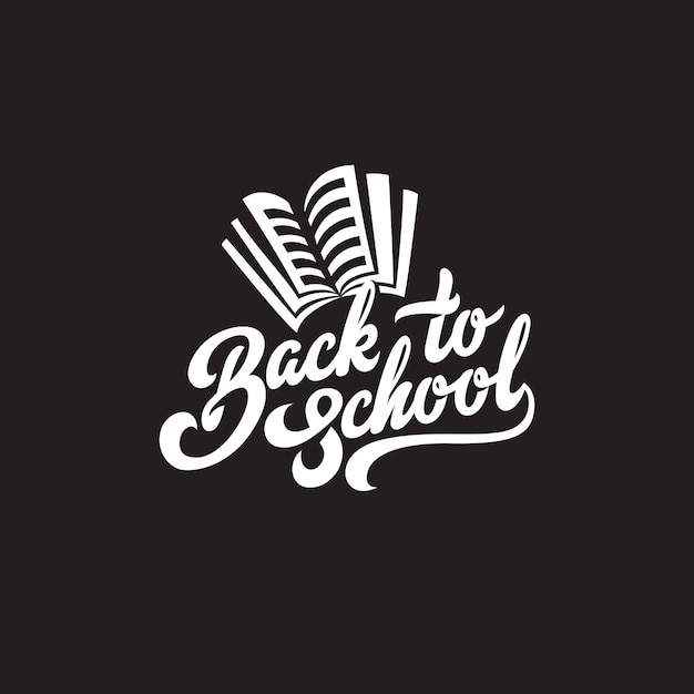 Back to School Text Lettering calligraphic composition