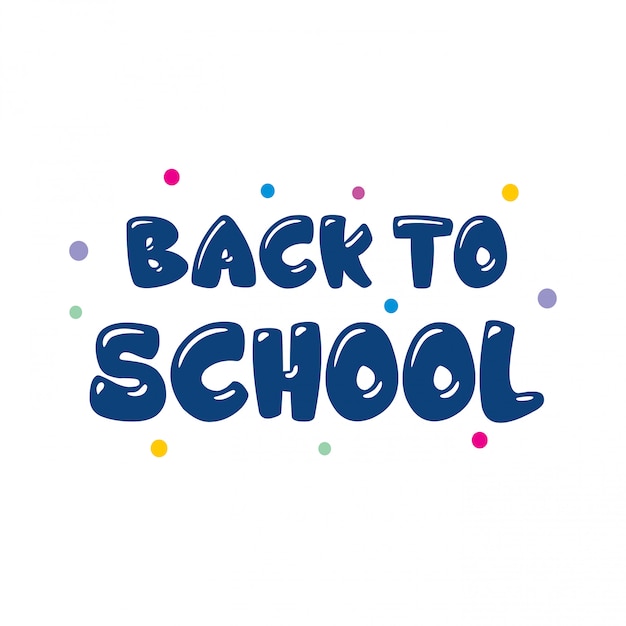 Free vector back to school typography with white background and creative design