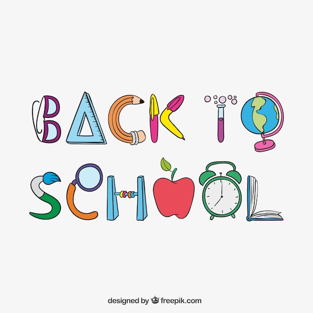 Back to school typography