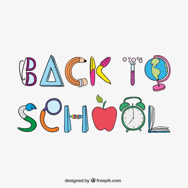 Back to school typography