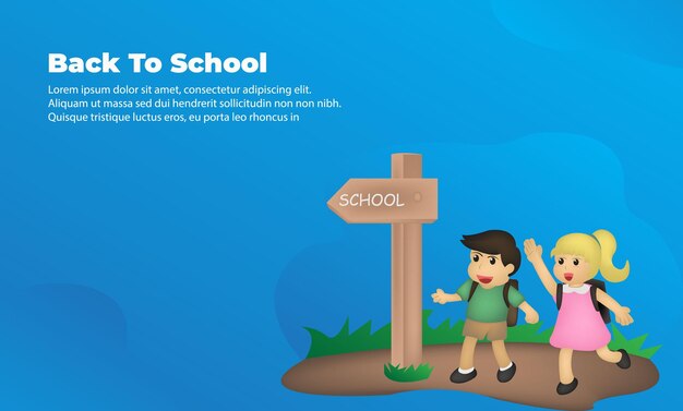 Back to school vector illustrations. Preparation to Day of knowledge,