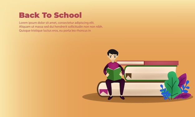 Back to school vector illustrations. Preparation to Day of knowledge,